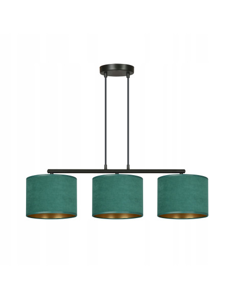 Lampa wisząca HILDE 3 BL w kształcie "T", 3 źródła E27, elegancki design dla biura i wnętrz nowoczesnych