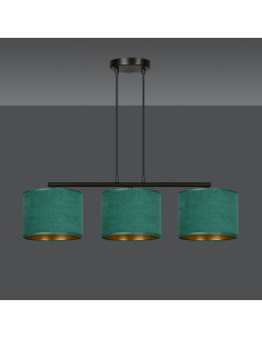 Lampa wisząca HILDE 3 BL w kształcie "T", 3 źródła E27, elegancki design dla biura i wnętrz nowoczesnych 2