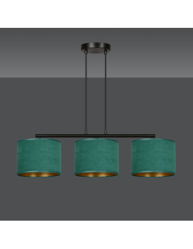 Lampa wisząca HILDE 3 BL w kształcie "T", 3 źródła E27, elegancki design dla biura i wnętrz nowoczesnych