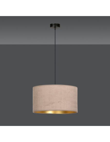 Lampa wisząca HILDE w eleganckim różu z welurowym abażurem, nowoczesny design do sypialni i biura, E27
