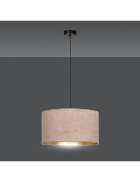 Lampa wisząca HILDE w eleganckim różu z welurowym abażurem, nowoczesny design do sypialni i biura, E27