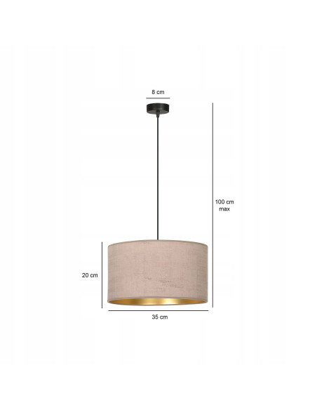 Lampa wisząca HILDE w eleganckim różu z welurowym abażurem, nowoczesny design do sypialni i biura, E27
