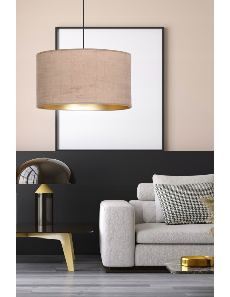 Lampa wisząca HILDE w eleganckim różu z welurowym abażurem, nowoczesny design do sypialni i biura, E27