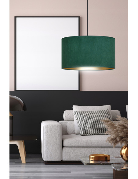 Lampa HILDE E27 z Regulacją Długości - Eleganckie Oświetlenie Welurowe do Nowoczesnych i Klasycznych Wnętrz