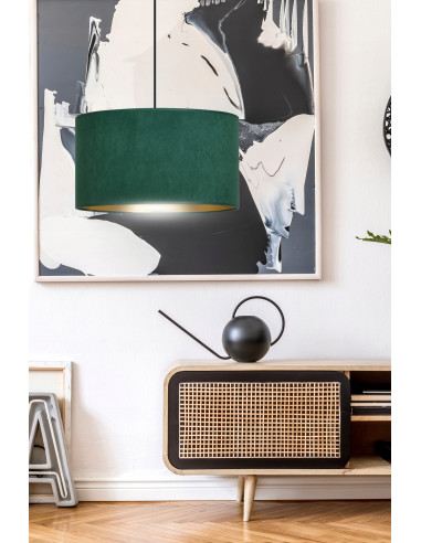 Lampa HILDE E27 z Regulacją Długości - Eleganckie Oświetlenie Welurowe do Nowoczesnych i Klasycznych Wnętrz