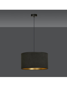 Lampa abażurowa HILDE z eleganckim złotym akcentem – idealna do salonu, jadalni i biura, nowoczesny styl w Twoim wnętrzu 2