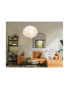 Lampa wisząca Ducky 30cm - nowoczesne oświetlenie z piór w białym kolorze do salonu, sypialni i biura. 2