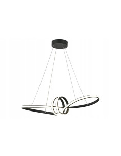 Nowoczesna lampa wisząca LED Canbera 40W czarna – designerskie oświetlenie do biura i przestrzeni użytkowych