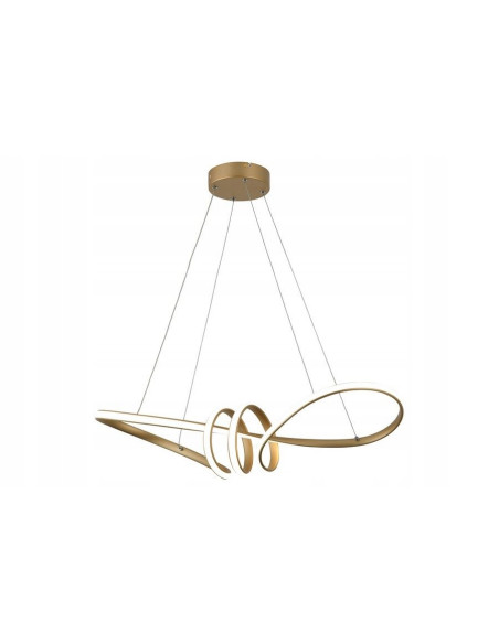 Lampa wisząca LED Canbera w złocie – nowoczesny akcent do jadalni, salonu i biura, idealna do eleganckich wnętrz