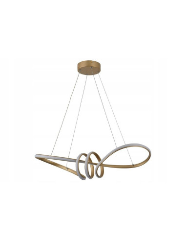 Lampa wisząca LED Canbera w złocie – nowoczesny akcent do jadalni, salonu i biura, idealna do eleganckich wnętrz