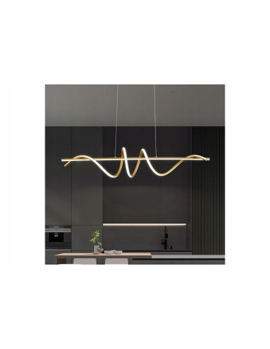 Lampa wisząca LED Serpent 339701-09, złota, 120 cm, nowoczesny design do jadalni i salonu