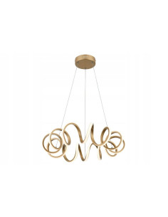 Nowoczesna złota lampa LED LOOP - Eleganckie oświetlenie do salonu i sypialni w minimalistycznym stylu.