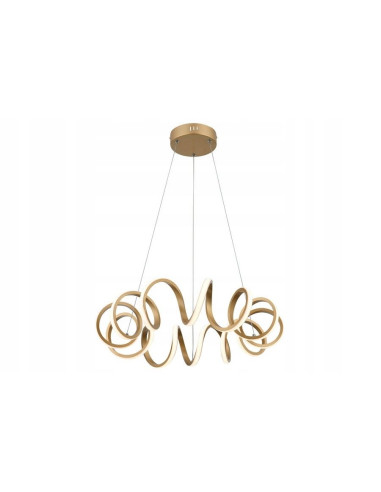 Nowoczesna złota lampa LED LOOP - Eleganckie oświetlenie do salonu i sypialni w minimalistycznym stylu.