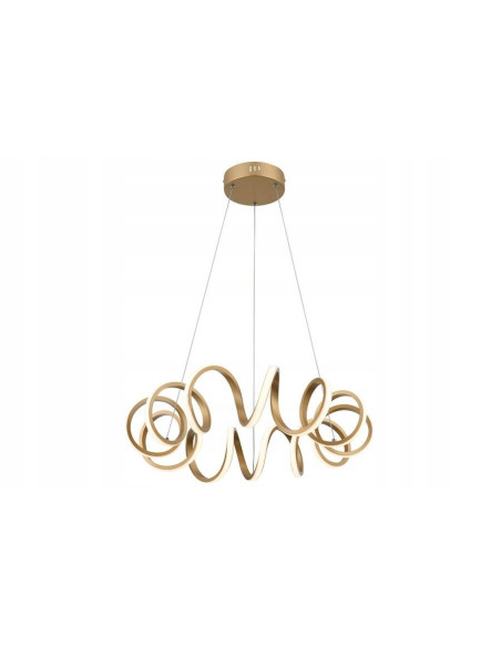 Nowoczesna złota lampa LED LOOP - Eleganckie oświetlenie do salonu i sypialni w minimalistycznym stylu.