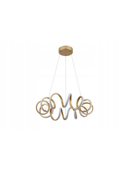 Nowoczesna złota lampa LED LOOP - Eleganckie oświetlenie do salonu i sypialni w minimalistycznym stylu.