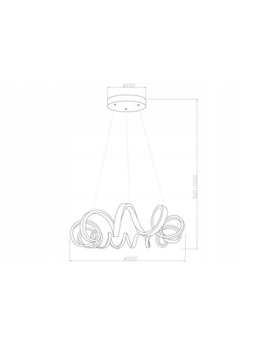 Nowoczesna złota lampa LED LOOP - Eleganckie oświetlenie do salonu i sypialni w minimalistycznym stylu.