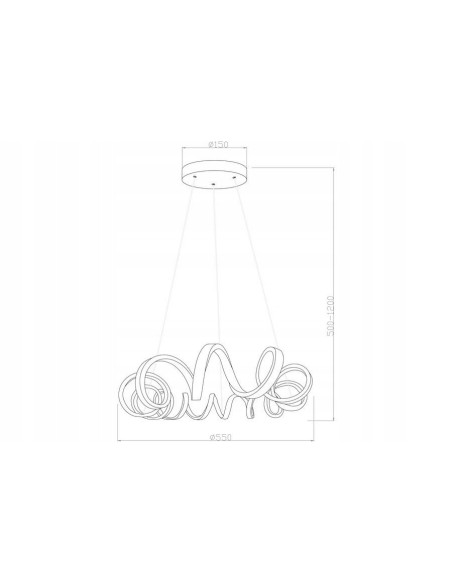 Nowoczesna złota lampa LED LOOP - Eleganckie oświetlenie do salonu i sypialni w minimalistycznym stylu.