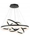 Lampa wisząca LED Cornelia RING w kolorze czarno-białym, 3 źródła światła, nowoczesny design do salonu i biura