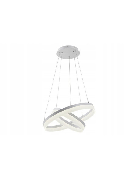 Lampa sufitowa LED Cornelia 60W, podwójna okrągła, stylowa do biura i domu, 4800 lm, zintegrowane źródło światła