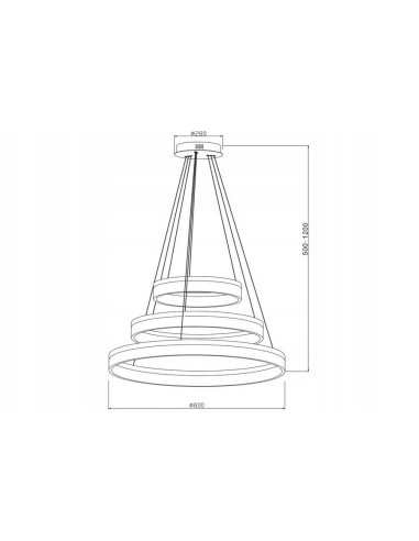 Lampa wisząca LED Cornelia RING 120 cm w białym, nowoczesnym designie do eleganckich wnętrz