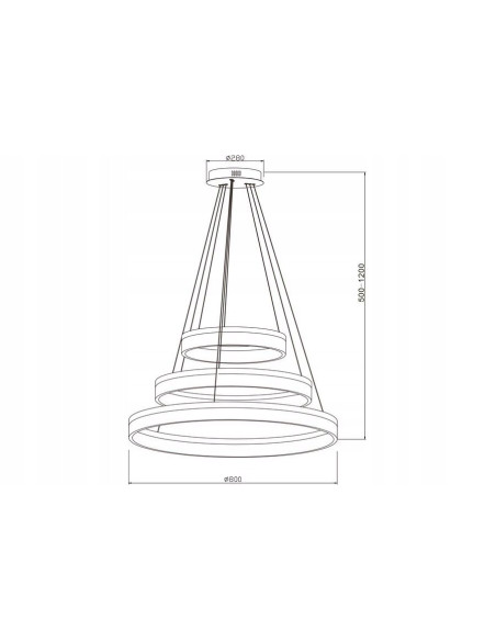 Lampa wisząca LED Cornelia RING 120 cm w białym, nowoczesnym designie do eleganckich wnętrz