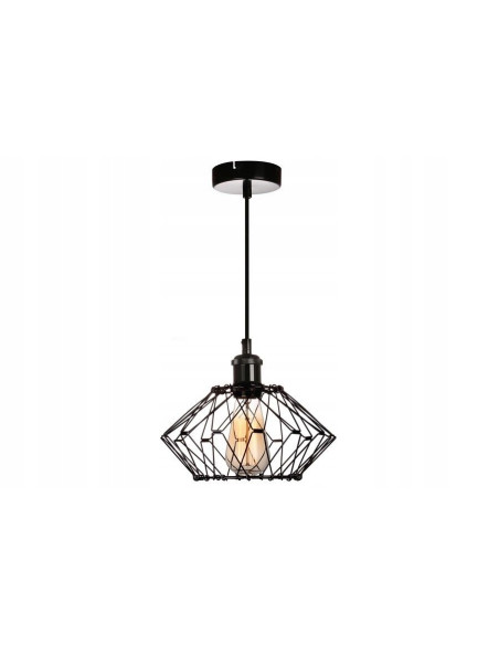 Lampa wisząca loftowa Cameleon - elegancka lampa industrialna z czarnej stali E27, 120 cm, idealna do każdego wnętrza.