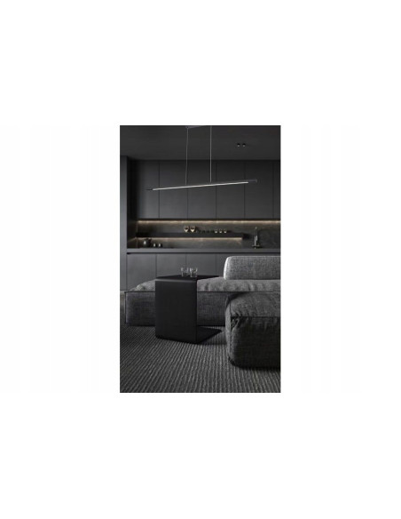 Lampa wisząca LED Branson w kolorze czarnym – stylowe oświetlenie do jadalni i kuchni, energooszczędna elegancja.