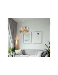 Lampa chromowa Aggio z kryształami - nowoczesna elegancja do salonu i sypialni w stylu Luxury Design 2