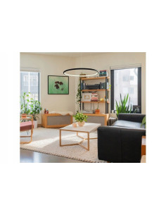 Lampa wisząca LED RING 62cm 35W czarna - nowoczesne oświetlenie do jadalni, biura, salonu marki Reality 2