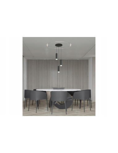 Lampa wisząca Ina 3-punktowa czarna - eleganckie oświetlenie minimalistyczne do każdego wnętrza