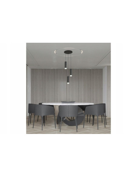 Lampa wisząca Ina 3-punktowa czarna - eleganckie oświetlenie minimalistyczne do każdego wnętrza