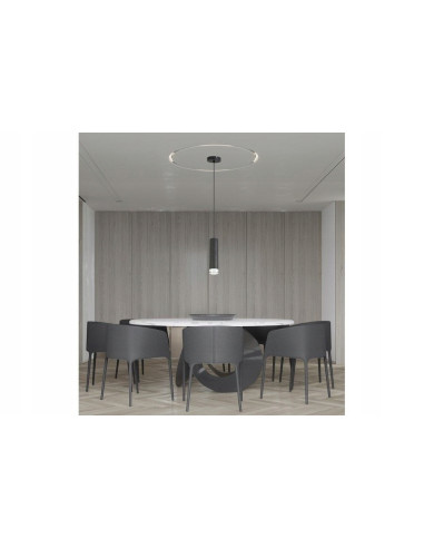 Lampa sufitowa Ina - nowoczesny spot w matowej czerni E27, idealna do kuchni, biura i eleganckich wnętrz.