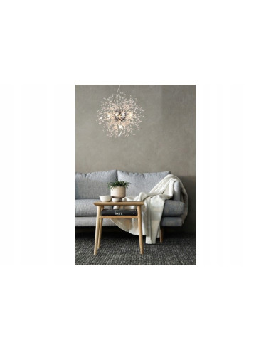 Lampa wisząca Pearls z kryształami w chromie - nowoczesny design do eleganckich wnętrz hotelowych i domowych