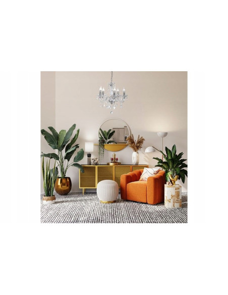 Kryształowa Lampa Wisząca Marie - Luksusowy Żyrandol do Salonu i Biura, Nowoczesny Design, 5 Punktów Świetlnych