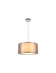 Lampa Martina Srebrna z Podwójnym Kloszem, Elegancka Metalowa do Wnętrz, E27, Wysokość 100 cm, Nowoczesny Design