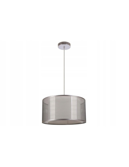 Lampa Martina Srebrna z Podwójnym Kloszem, Elegancka Metalowa do Wnętrz, E27, Wysokość 100 cm, Nowoczesny Design