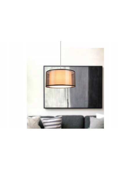 Lampa wisząca Martina w kolorze beżowym - elegancki dodatek do salonu, jadalni, biura oraz innych wnętrz.