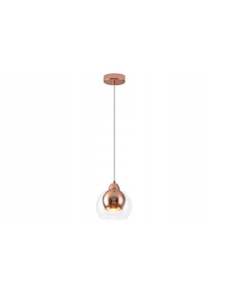 Lampa wisząca Clara w różowym złocie z podwójnym kloszem - elegancja do jadalni i salonu