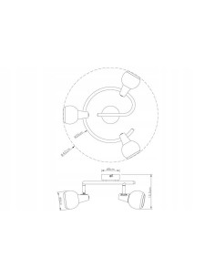 Plafon Loris 3xE14 w bieli i chromie – nowoczesne oświetlenie do salonu, sypialni i biura, minimalistyczny design. 2