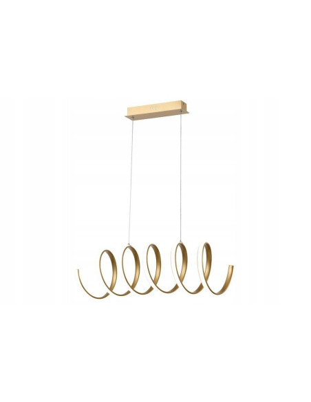 Lampa LED Ribbon w złotym kolorze - nowoczesna, elegancka lampa sufitowa do jadalni, kuchni i salonu, 40W