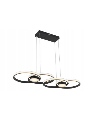 Lampa LED Audia 48W w nowoczesnym designie - eleganckie oświetlenie czarne do salonu i biura.