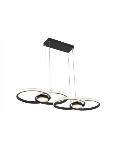 Lampa LED Audia 48W w nowoczesnym designie - eleganckie oświetlenie czarne do salonu i biura.