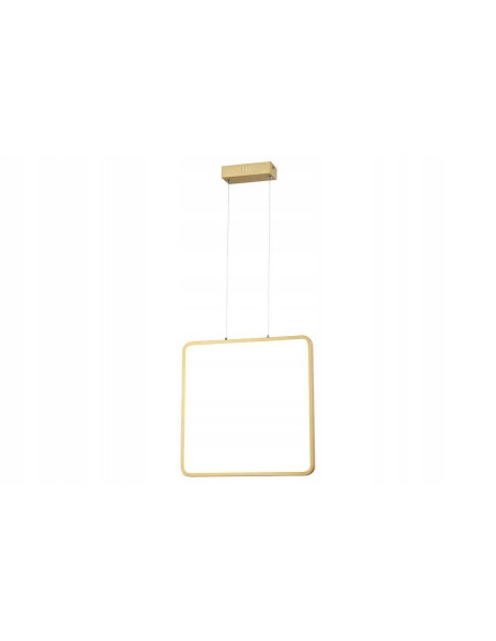 Lampa wisząca LED Anaya w złocie, kwadratowa, nowoczesna, 24W, 1920 lumenów, idealna do kuchni i jadalni
