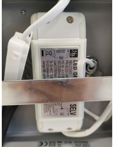 Nowoczesny kwadratowy żyrandol LED BRILONER 2 z funkcją ściemniania - elegancka lampa wisząca w szarym kolorze