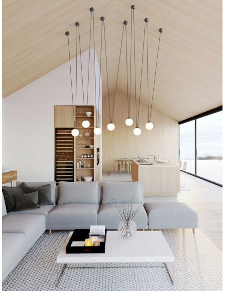 Lampa sufitowa Movo VII – minimalistyczna, regulowana z 7 kloszami, nowoczesny design do każdego wnętrza