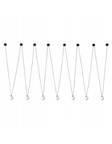 Lampa sufitowa Movo VII – minimalistyczna, regulowana z 7 kloszami, nowoczesny design do każdego wnętrza