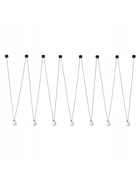 Lampa sufitowa Movo VII – minimalistyczna, regulowana z 7 kloszami, nowoczesny design do każdego wnętrza