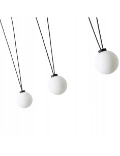 Żyrandol Movo III z mlecznymi kulami - nowoczesne oświetlenie w kształcie zygzaka, idealne do każdego wnętrza 2