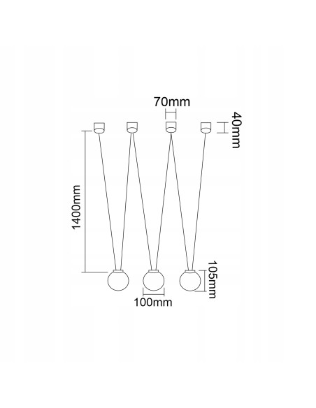 Żyrandol Movo III z mlecznymi kulami - nowoczesne oświetlenie w kształcie zygzaka, idealne do każdego wnętrza