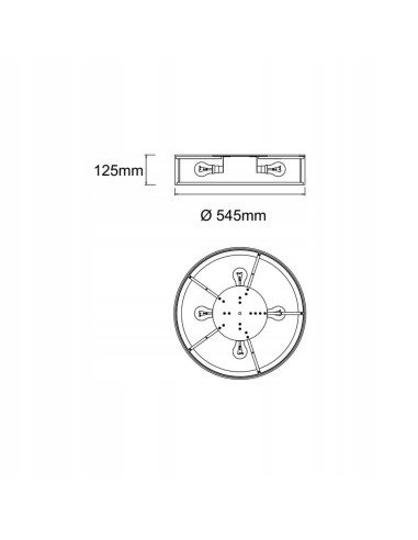 Lampa sufitowa Zalindro PL Nero 54 - elegancka w białym abażurze z metalowymi akcentami do każdego wnętrza